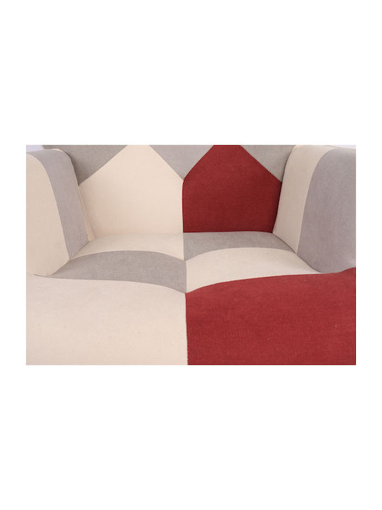 Briar Bergère Bordeaux/Grey Patchwork 73x69x96cm