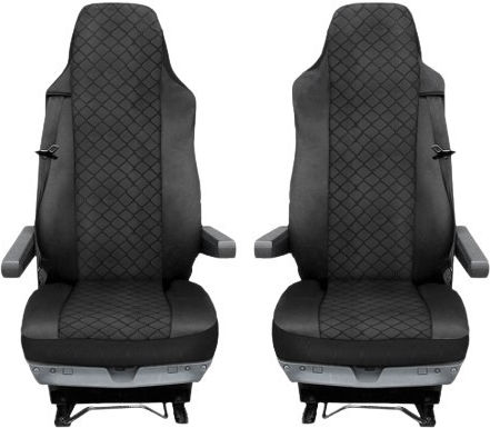 Предни Калъфи За Автомобилни Седалки Кожа Mercedes-Benz Atego / Axor / Actros Черни