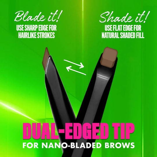 NYX Professional Makeup Creion Pentru Sprâncene Professional Makeup Blade & Shade Dual Edge 04 Taupe