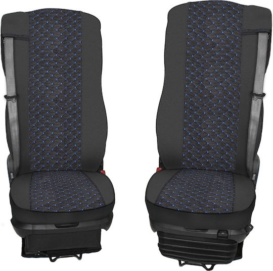 Предни Калъфи За Автомобилни Седалки Кожа Mercedes-Benz Atego / Axor Сини