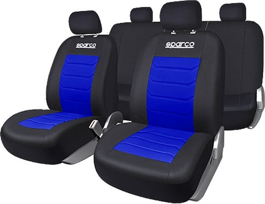 Sparco Σετ Πλατοκαθίσματα Αυτοκινήτου 9τμχ Μπλε