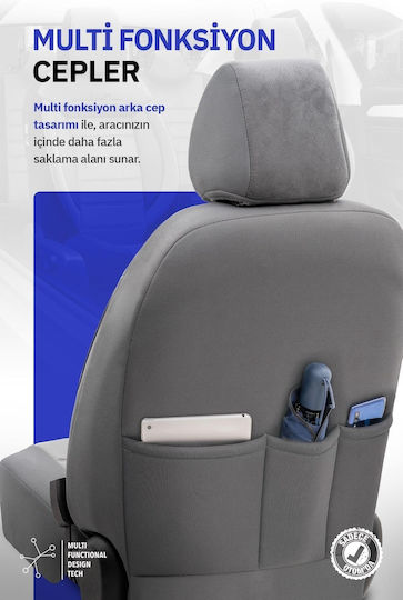 Luxury Velour Upholstery Orthopedic Covers Front Rear Seats