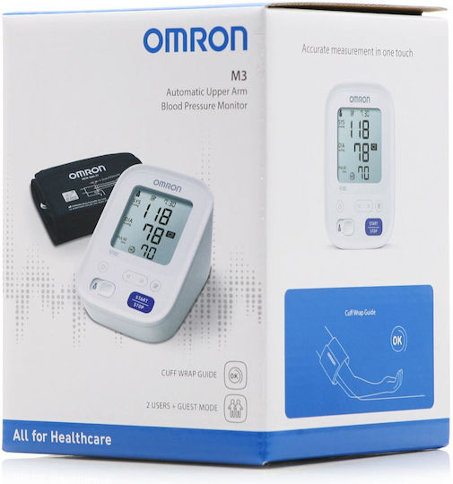 Omron M3 Intellisense Ηλεκτρονικό Πιεσόμετρο Μπράτσου Ακριβείας με ανίχνευση Αρρυθμίας HEM-7154-E