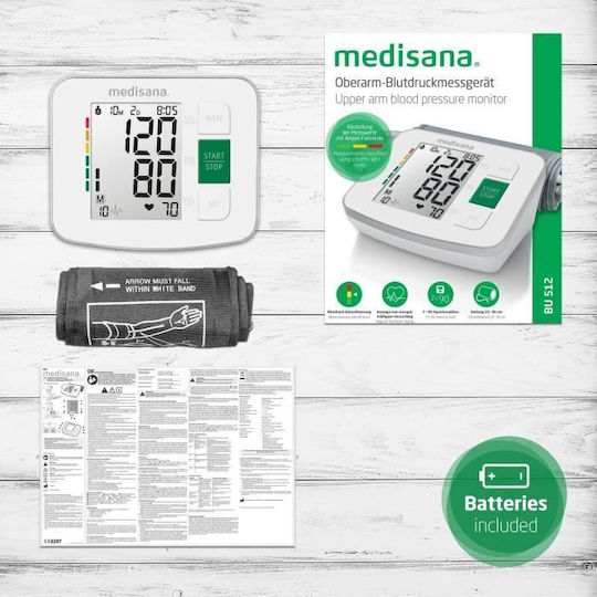 Medisana BU 512 Electronical Blood Pressure Monitor Arm with Arrhythmia Detection 51162