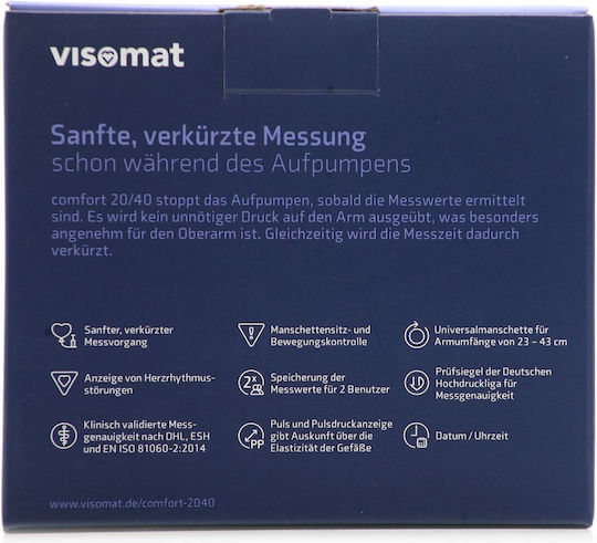 Uebe Visomat Comfort 20/40 Ηλεκτρονικό Πιεσόμετρο Μπράτσου Ακριβείας 4181866