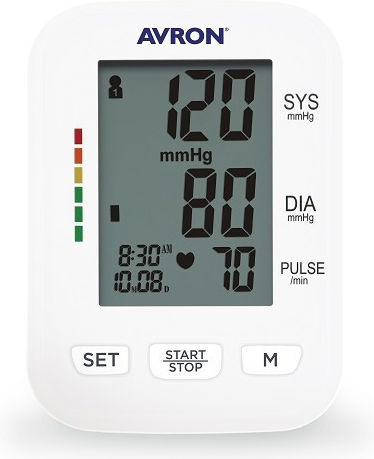 Avron Cardiocheck Control Electronical Blood Pressure Monitor Arm with Arrhythmia Detection AVR1151