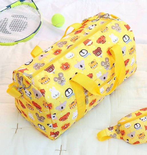A Little Lovely Company Sack Voyage Yellow Fabric L46xW22.5xH25cm