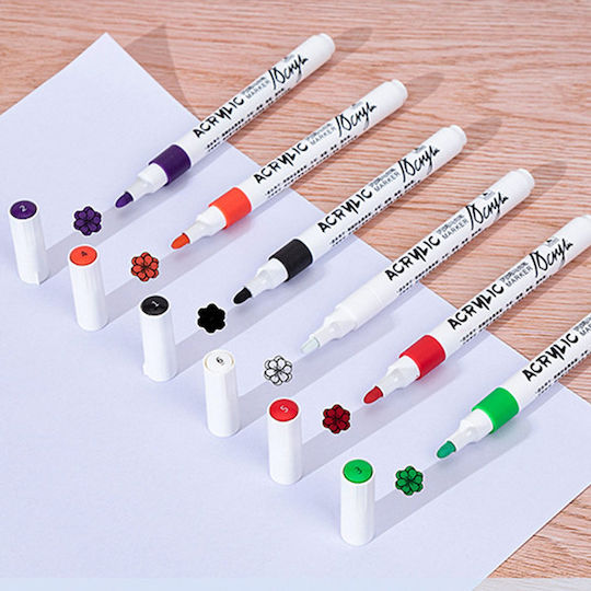 Acrylic Markers 1.2mm Multicolour 48pcs