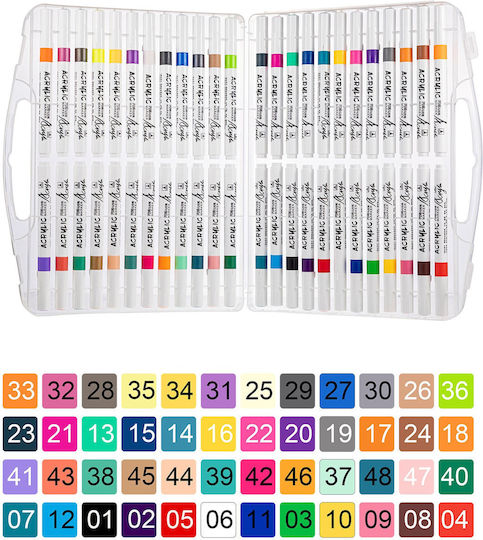 Acrylic Markers 1.2mm Multicolour 48pcs