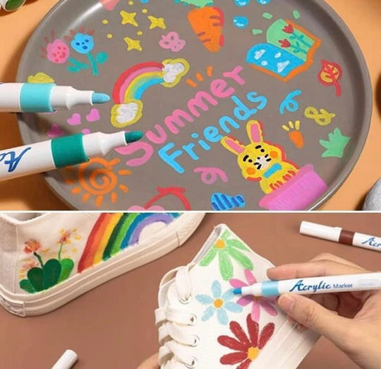 Acrylic Markers 1.2mm Multicolour 48pcs