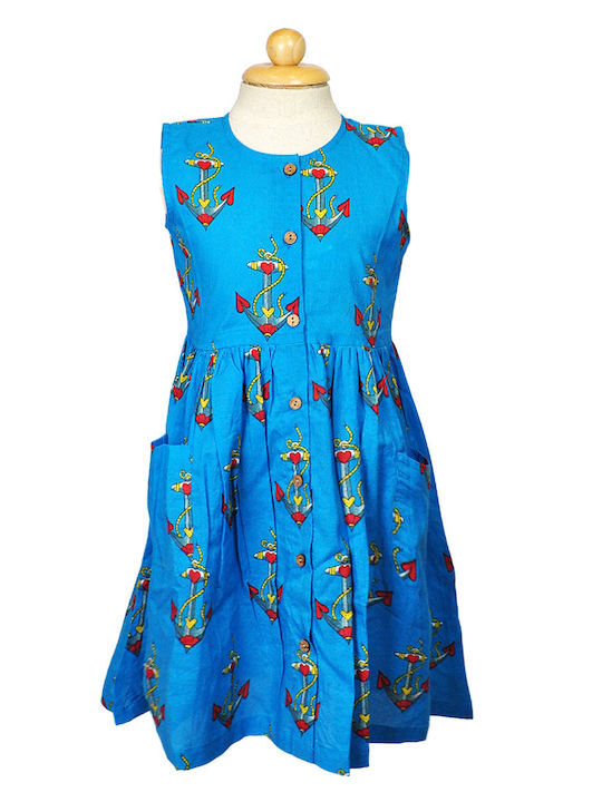 Rochie pentru Copii Fără mâneci Blue