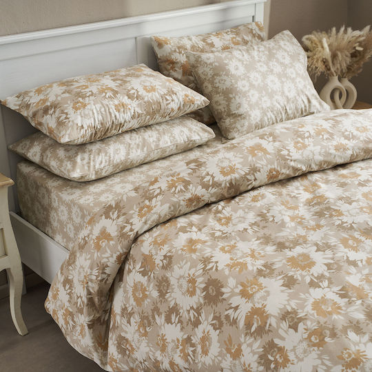Charalambidis Textiles Sheet Sets Queen 220x260cm. Beige 4pcs