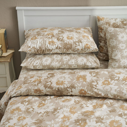 Charalambidis Textiles Sheet Sets Queen 220x260cm. Beige 4pcs