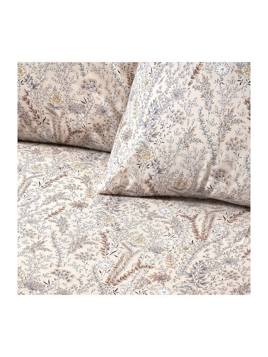 Beauty Home Duvet Cover Set Cotton Single with Pillowcase 165x245 Sienna Art 12254 Beige
