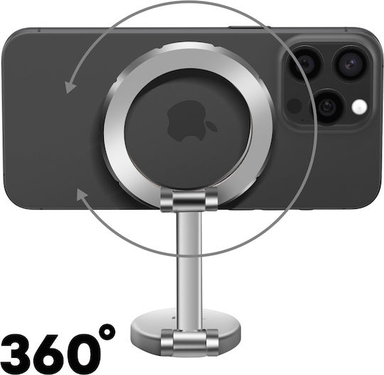 Linq Magsafe Magnetic 360° Rotating Car Holder Silver