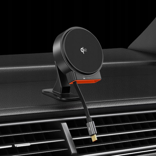 Mcdodo Auto Handyhalterung mit Magnet und Kabelloses Laden MagSafe Schwarz