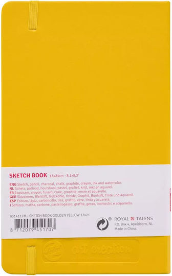 Royal Talens Sketch Pad Sketchbook Art Creation Sketch Book Yellow 13x21cm 140gsm 80 Sheets