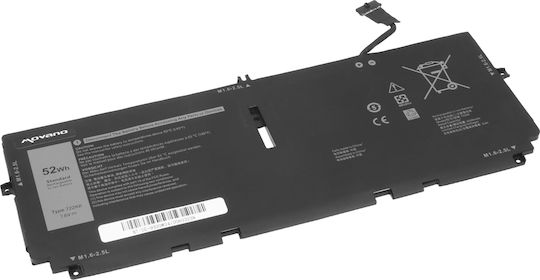 Battery 722kk Dell Xps 13 9300 9310 9380 7.6v