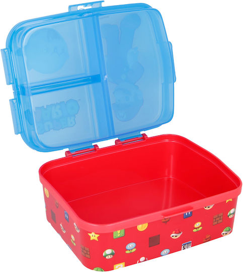 Super Mario Super Mario Recipient pentru copii din plastic Roșu x x 6.7buc
