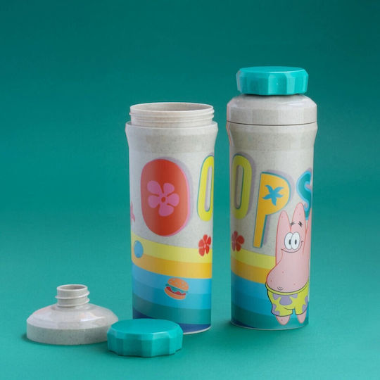 Koziol Kids Water Bottle Bamboo Olli Spongebob Patrick 500ml