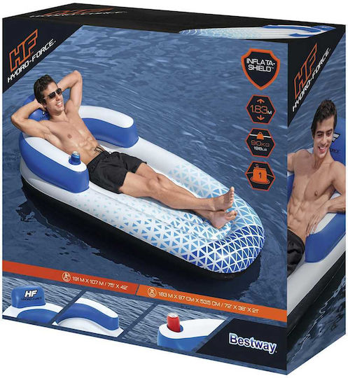 Bestway Inflatable Pool Mattress Blue 183x97cm