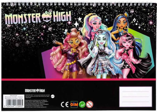 Блок за рисуване 23x33 см 40 листа самозалепващи Monster High #350-01416