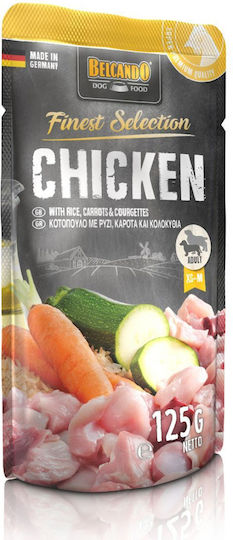Belcando Finest Selection Wet Food Dogs in Pouches with Carrot, Zucchini, Chicken and Rice Grain-Free 125gr
