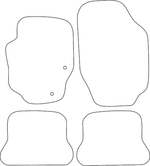 Set Velours Fußmatten Für Peugeot 307 Cc Lift 2005-2008 Rote Kante