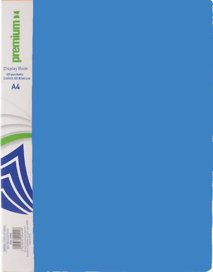 A&G Paper 60θ Display Book for A4 Sheets Blue