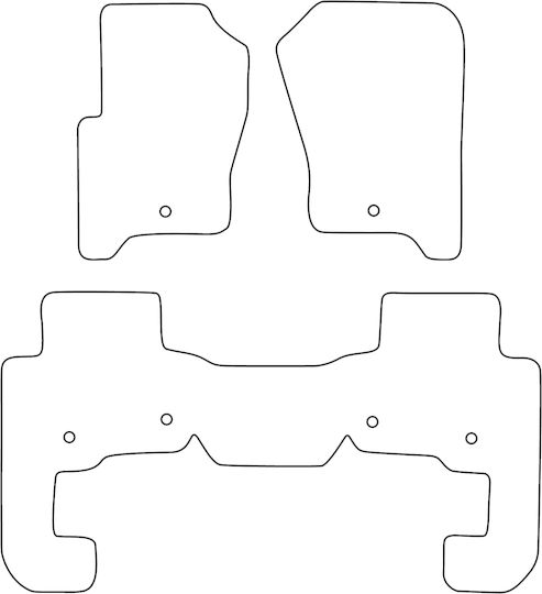 Complete Set Car Mats Velour Land Rover Discovery III 2004-2009 5-Seat Red Edging