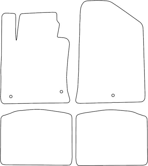 Set Velour Mats Kia Optima Iv 2015-2020 Red Edging