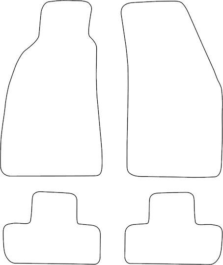 Set Velour Mats Fitting Alfa Romeo Gtv 1995-2005 Blue Edging