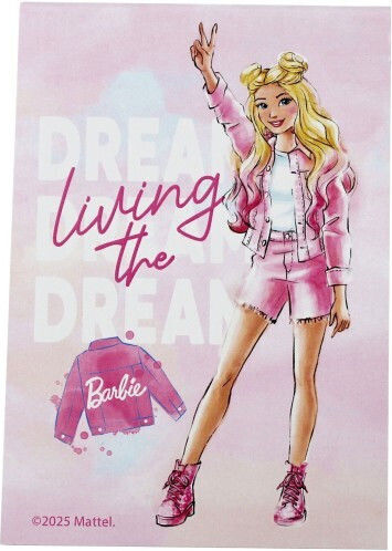 Gim Barbie Kids Stationery Set with Pencil, Sharpener, Eraser, Notepad and Ruler 5pcs