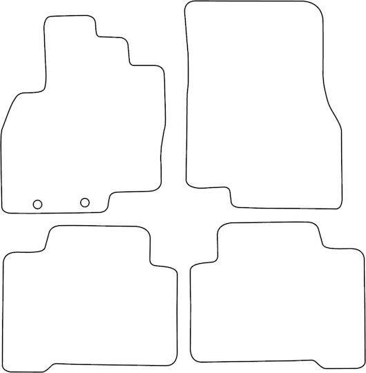 Velour Mat Set Compatible Mitsubishi Grandis 2003-2011 5-seat Red Edging