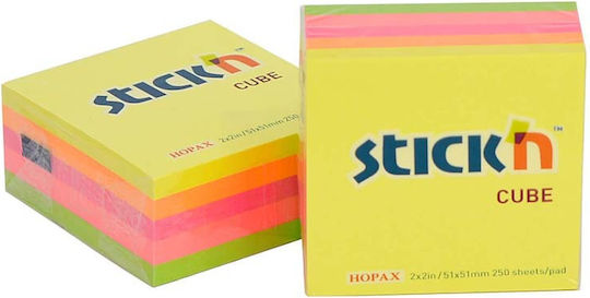 Αυτοκόλλητα Κύβος 50x50mm 250 Φύλλα Χρωματιστά Νο 7