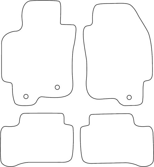 Set Velour Mats Fitting Jaguar X-type Automatic 2001-2009 Black Edging