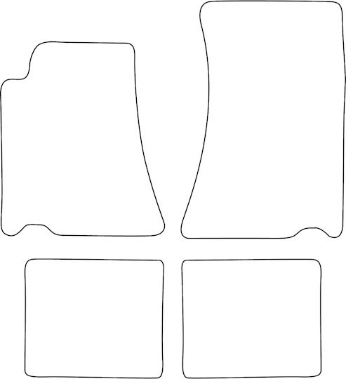 Set Velour Mats Matching Opel Omega I A 1984-1994 Black Edging