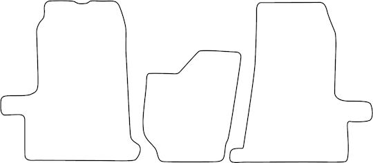 Set Velour Mats Fitting Ford Transit Iii 2006-2013 Red Edging