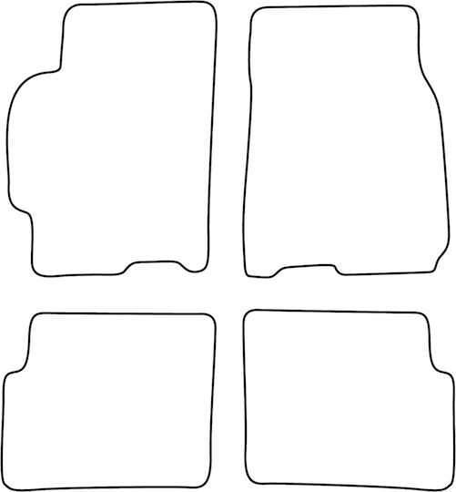 Complete Set Velour Mats Mazda 626 Gf 1997-2002 Red Edging