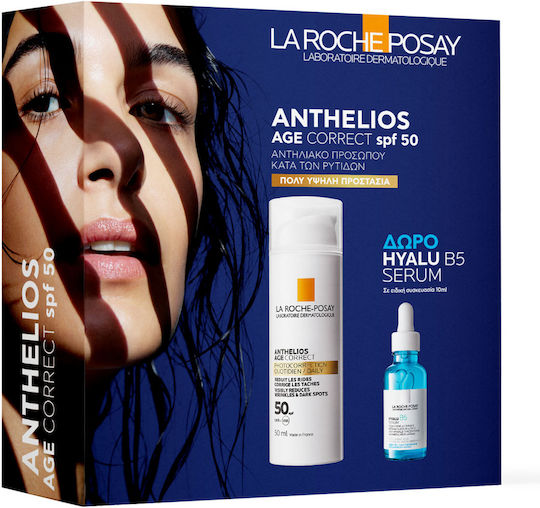 La Roche Posay Αnthelios Age Correct SPF50 Σετ με Αντηλιακό Προσώπου & Serum SPF50 2τμχ
