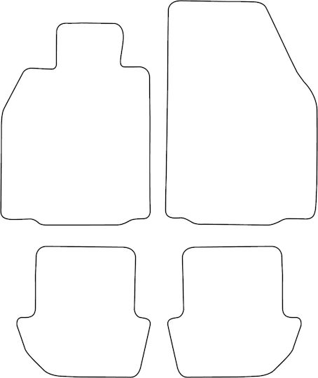 Set Velour Mats Fitting Porsche 911 Type 997 2004-2012 Without Bose Sound System Red Edging