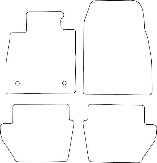 Set Velour Mats Fitting Ford Puma 2019 Black Edging