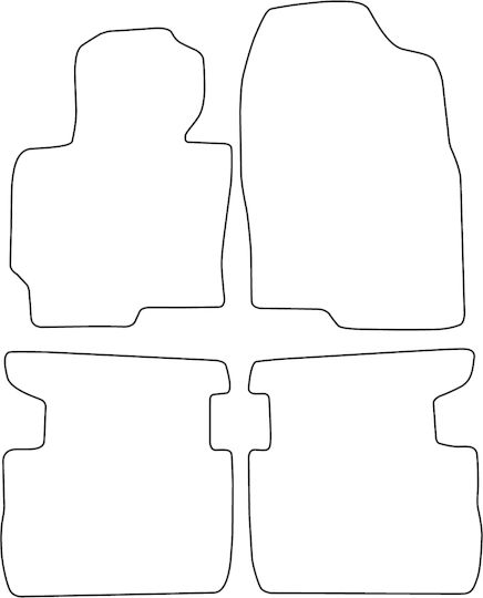 Set Covorașe Velur Pentru Mazda CX-5 I 2012-2017 Margine Neagră