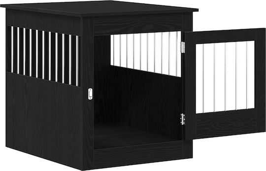 vidaXL Dog House Wooden Outdoor Black 64.5x71x80cm