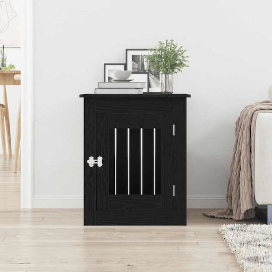 vidaXL Dog House Wooden Outdoor Black 75x55x65cm