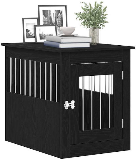 vidaXL Dog House Wooden Outdoor Black 75x55x65cm
