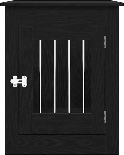 vidaXL Dog House Wooden Outdoor Black 55x68x80cm
