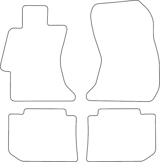 Set Velour Mats Fitting Subaru Xv 2011-2017 Red Edging