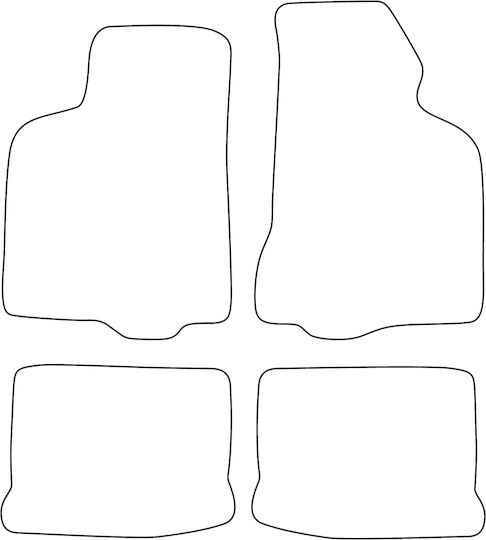 Set Velour Car Mats Matching Seat Cordoba I 1993-2001 Blue Edging