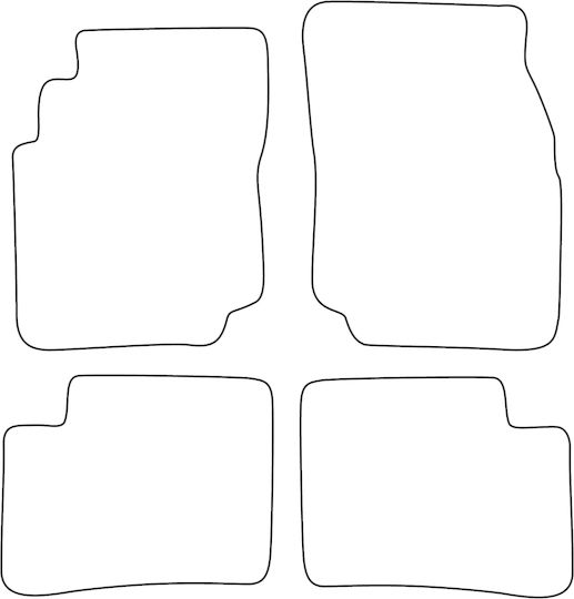 Set Velour Fußmatten Passend Für Nissan Primera Ii P11 1996-2002 Rote Kante
